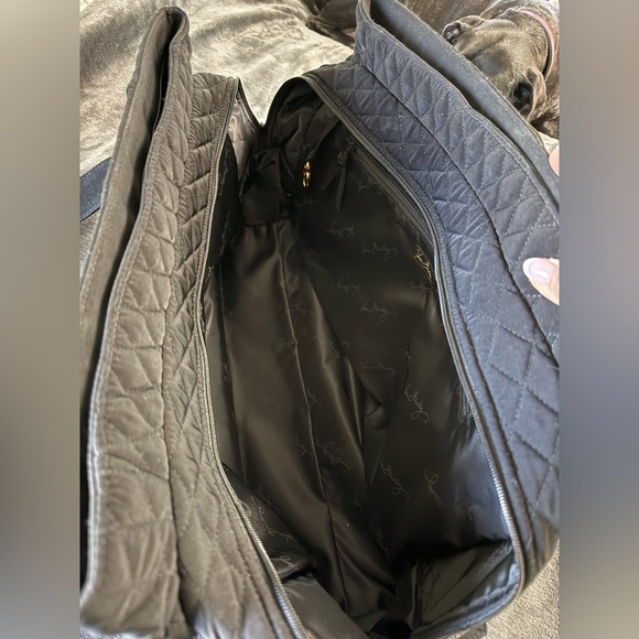 Vera Bradley Black Quilted Weekender Tote - Picture 5 of 12